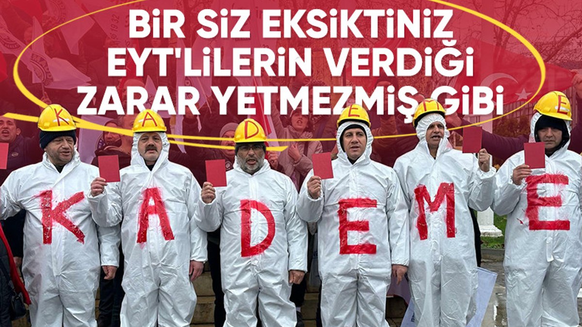 Emeklilikte kademeye takılanlar, İstanbul’da miting düzenledi